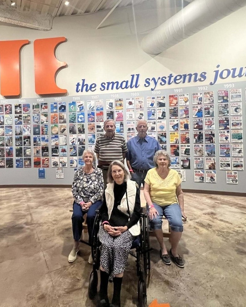 Residents gathered together during a group outing at our senior living community in Acworth, GA, part of our engaging senior lifestyle programs