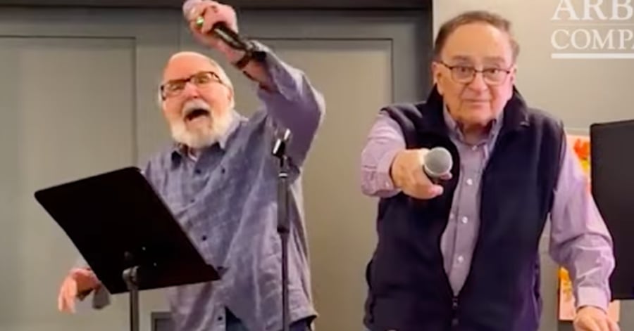 Basking Ridge residents singing karaoke 