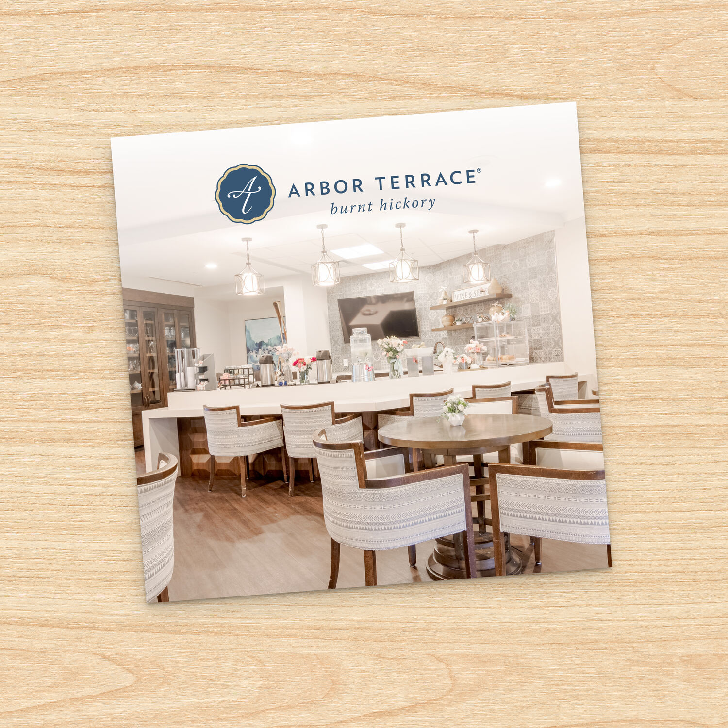 The cover image for the community brochure for Arbor Terrace Burnt Hickory.