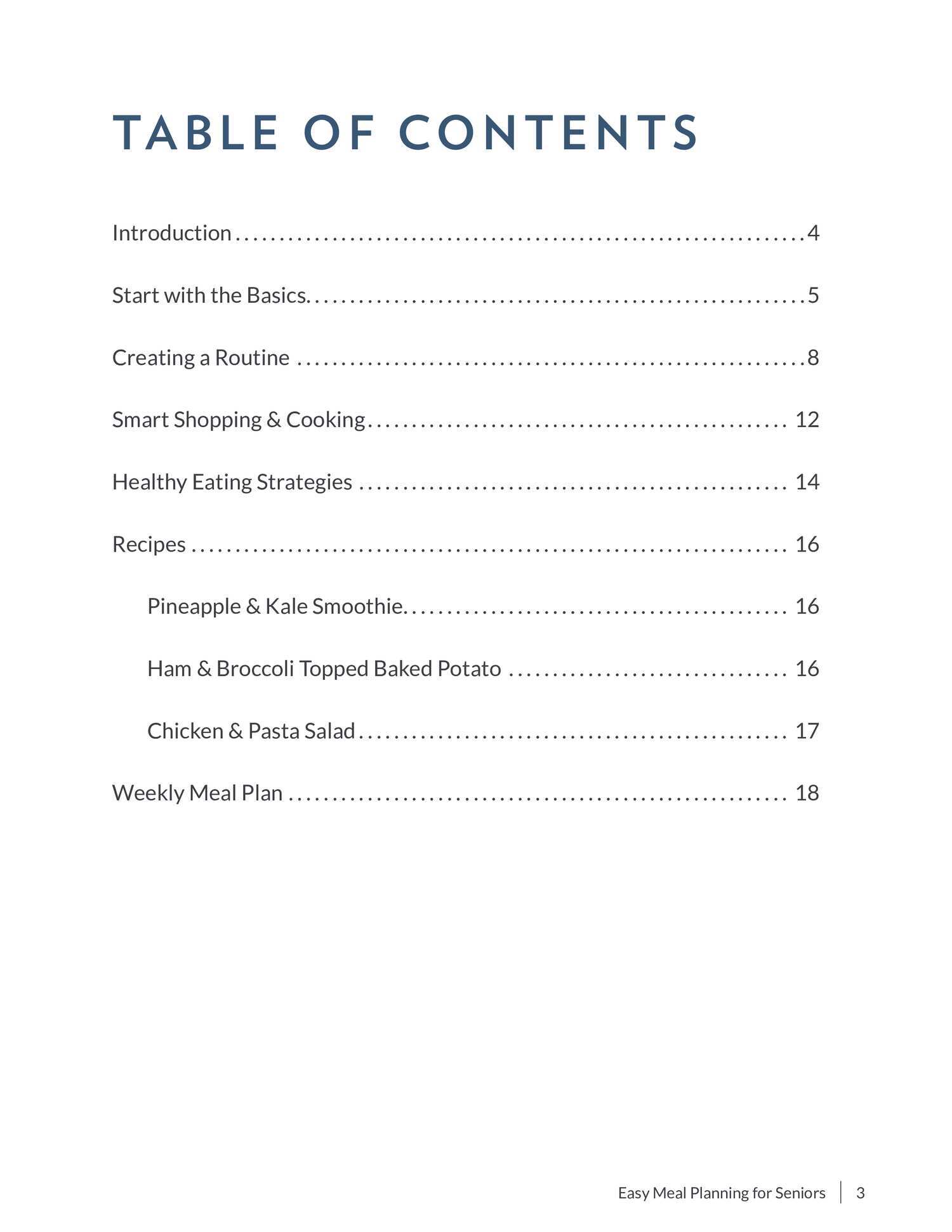 Easy Meal Planning 3