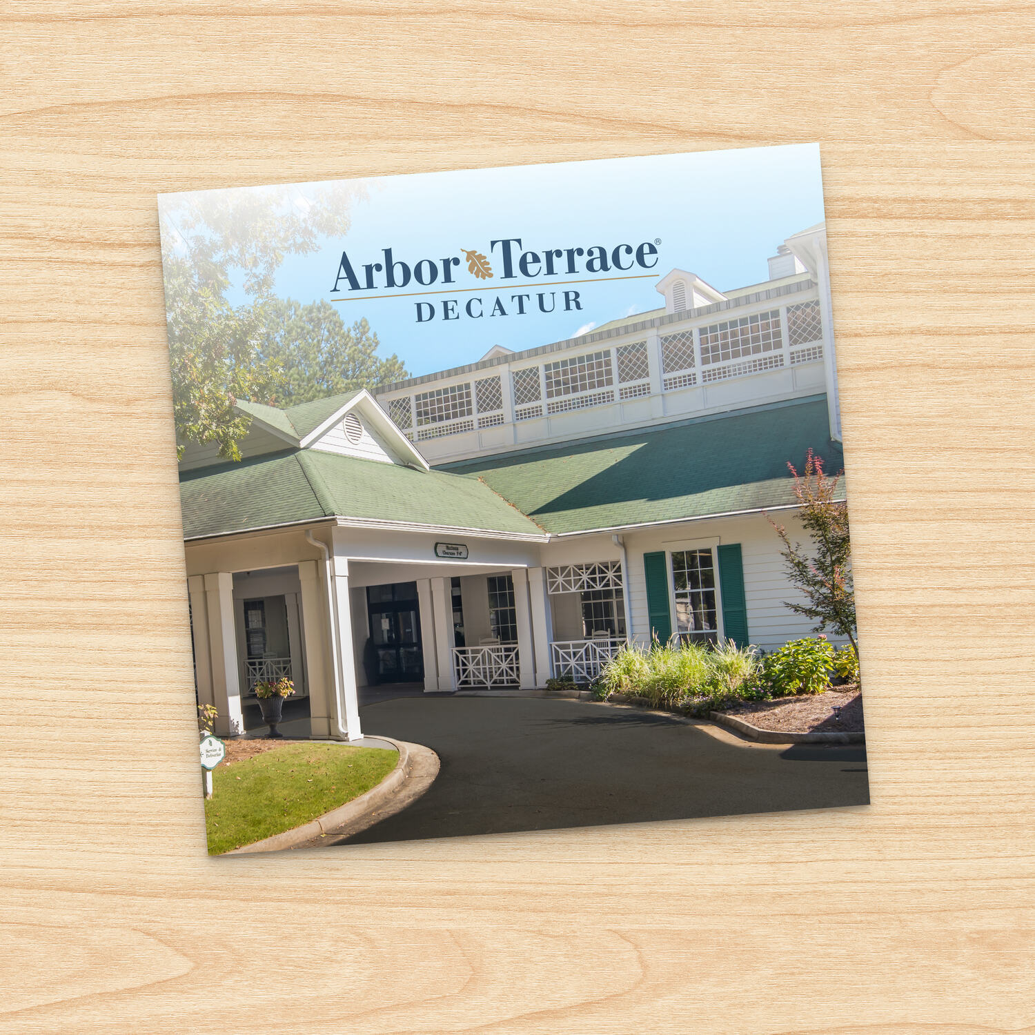 The cover image for the Arbor Terrace Decatur community brochure.