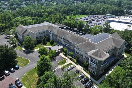 A Bird's Eye View of a large senior living community in Doylestown