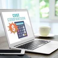 Laptop with cost comparison