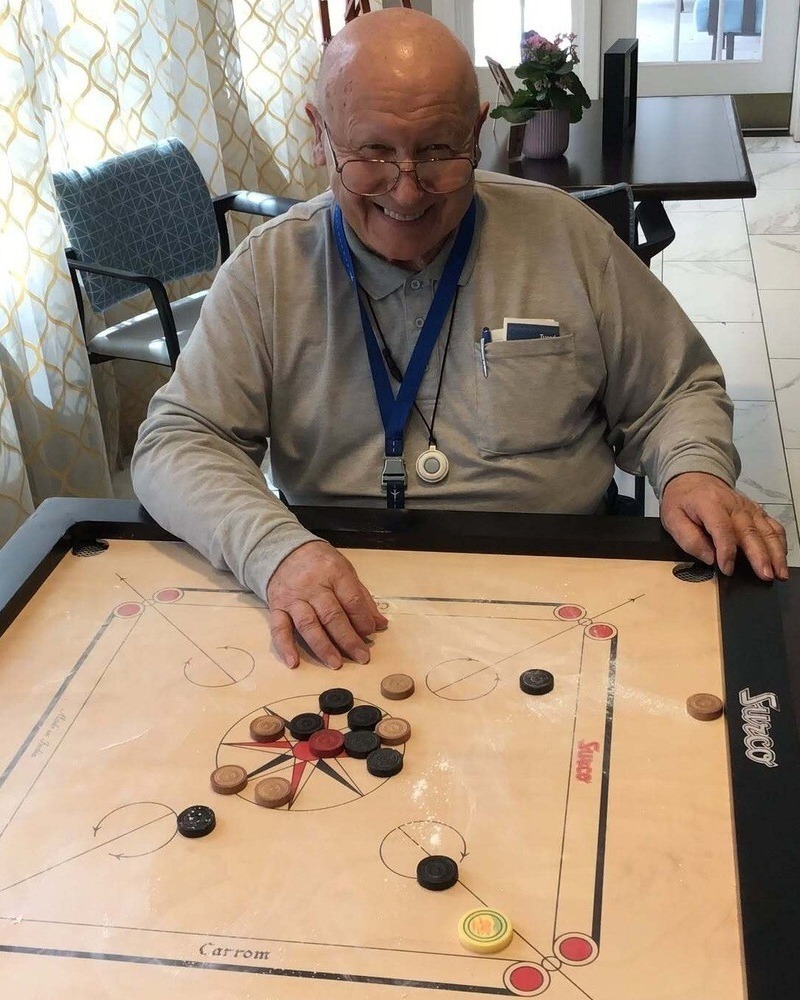 arbor-terrace-glenview-carrom-game-resident