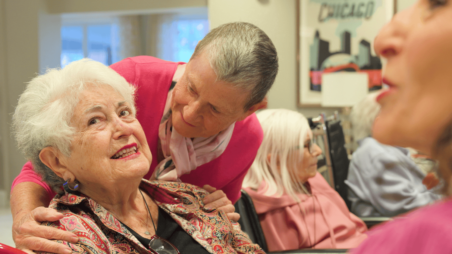 senior ladies enjoying each other's company