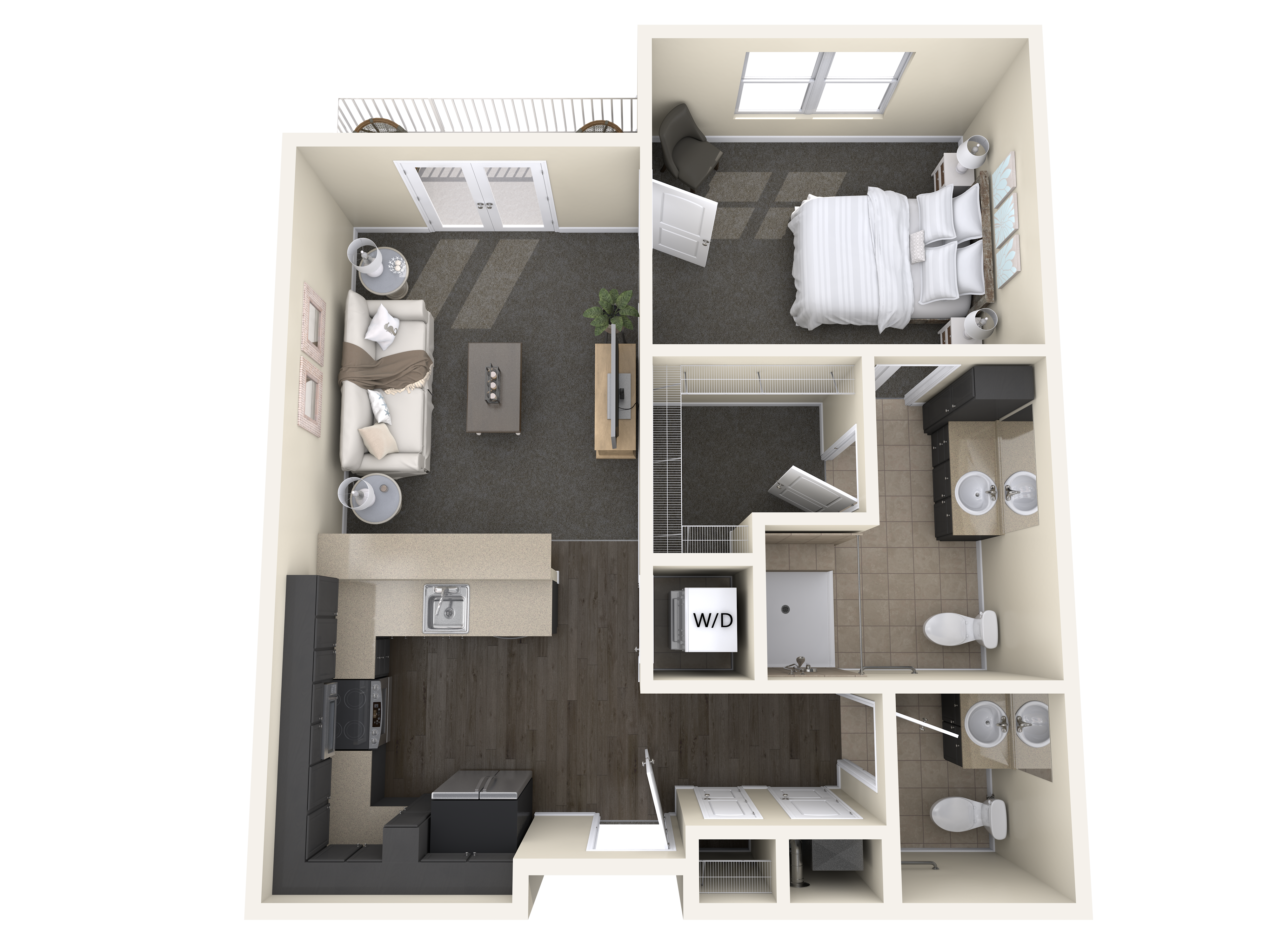 The Gainesville_One Bedroom Suite_725sqft