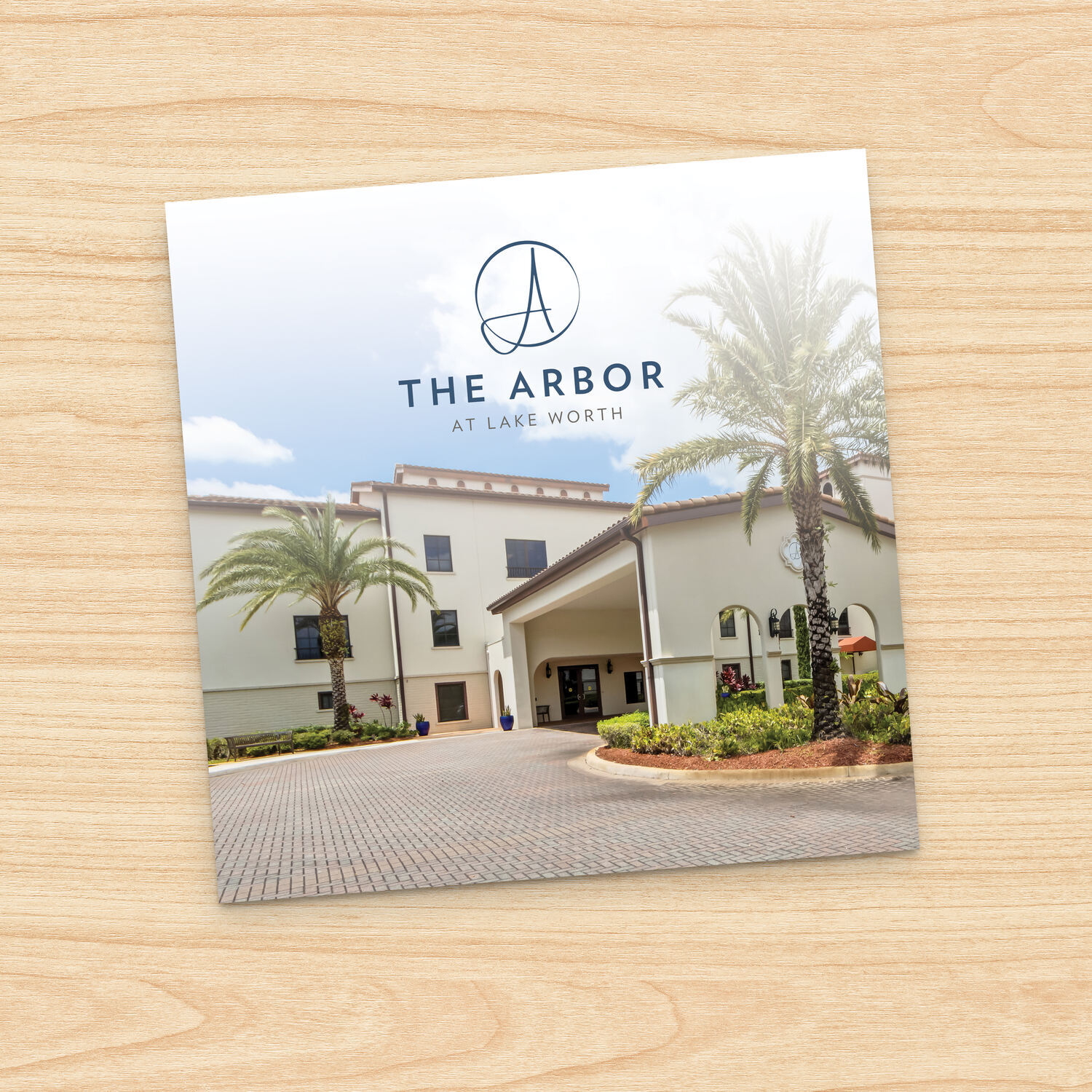 The cover image for The Arbor at Lake Worth community brochure.