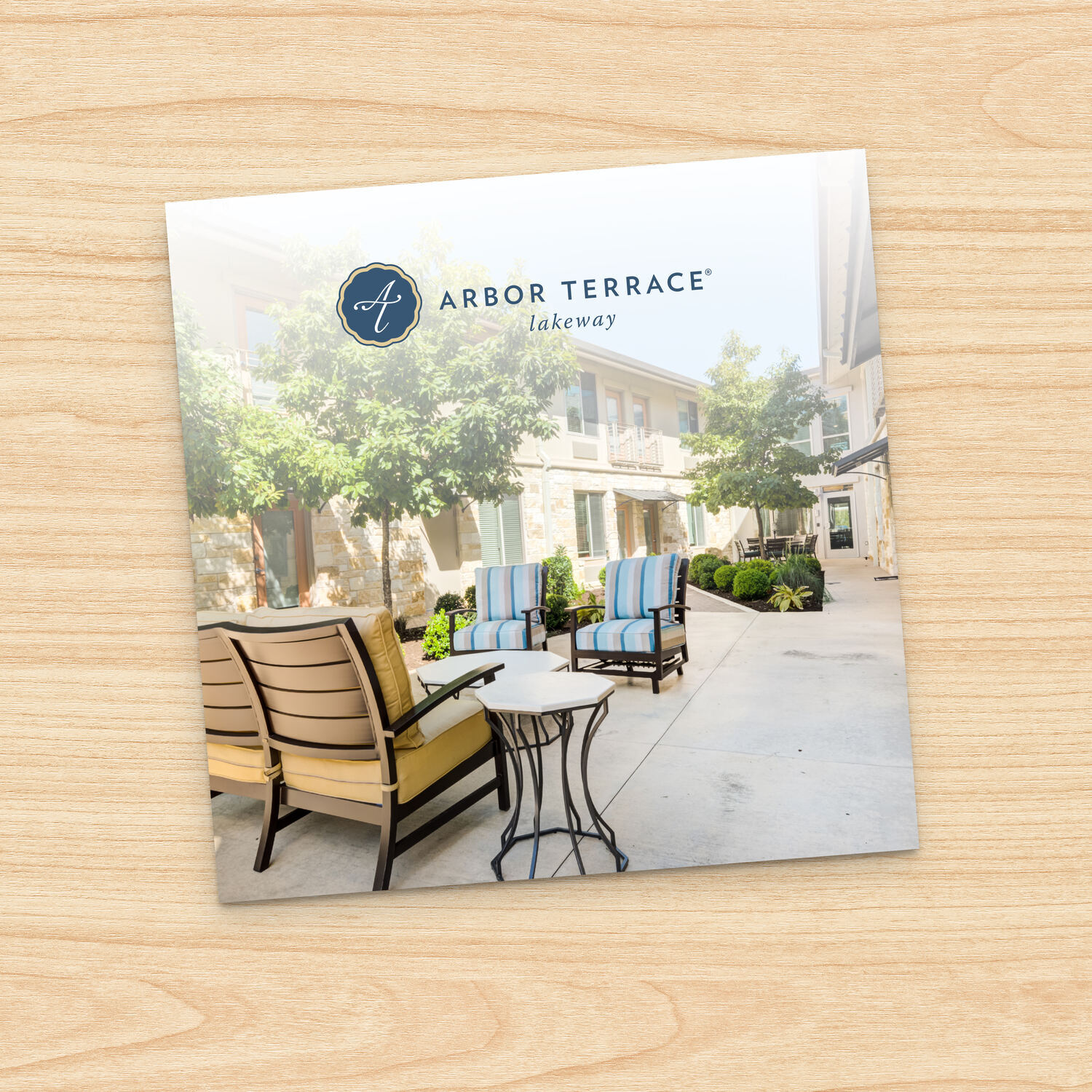 The cover image for Arbor Terrace Lakeway community brochure.