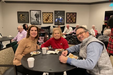 seniors and loved ones celebrate family social night