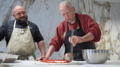 Arbor Terrace Marlton resident and staff cooking lesson