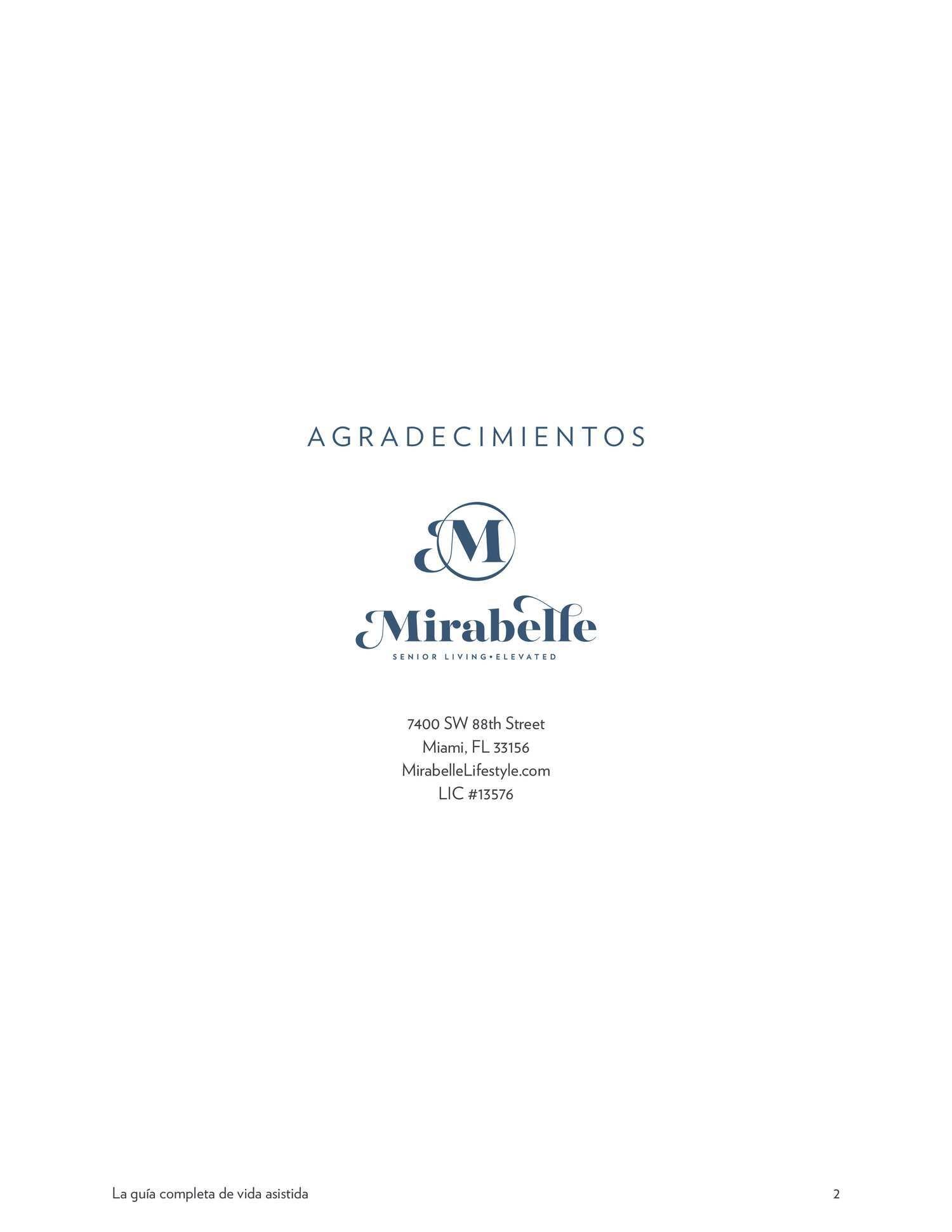 Mirabelle - eBook - The Complete Guide to Assisted Living - Spanish2