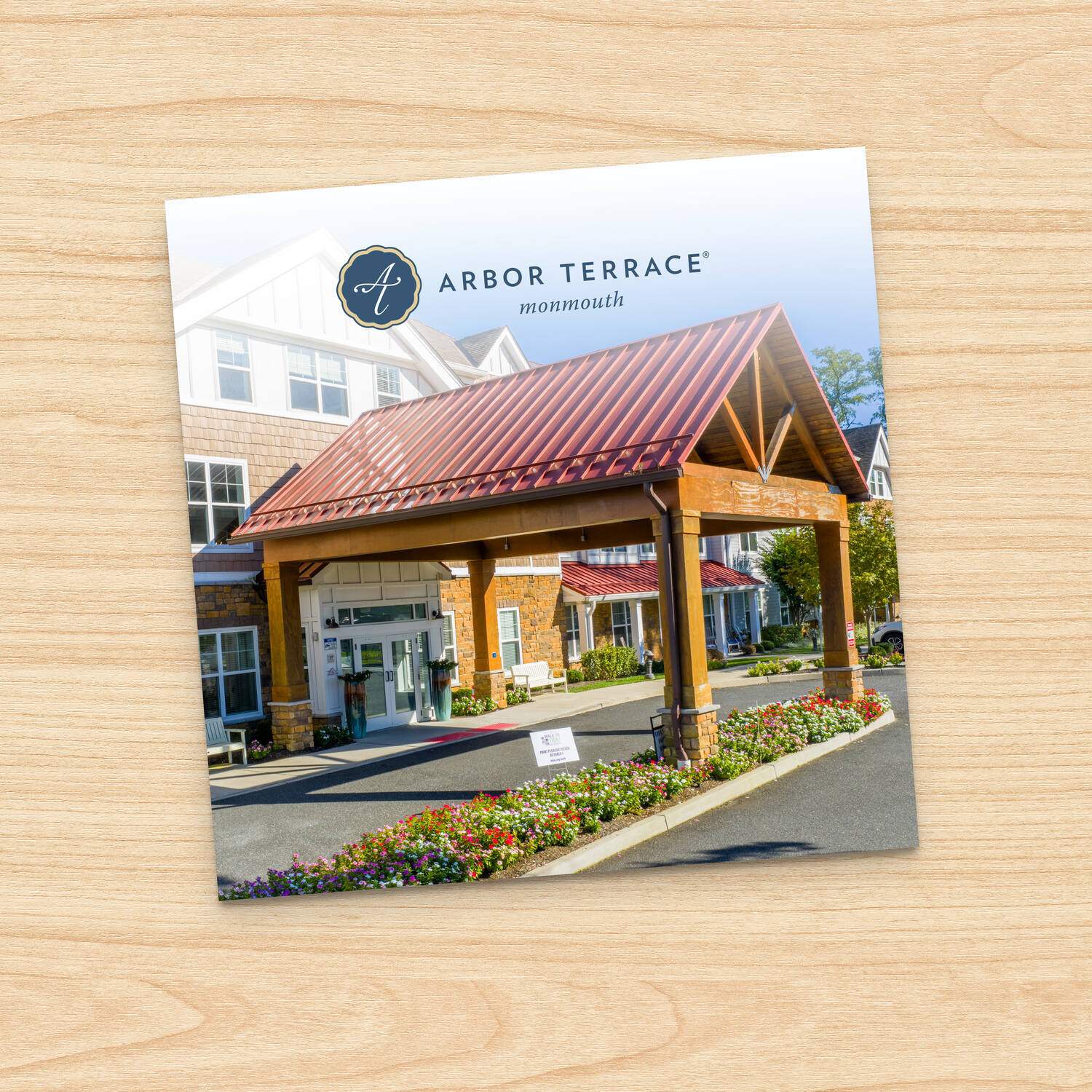 The cover image for the community brochure of Arbor Terrace Monmouth.