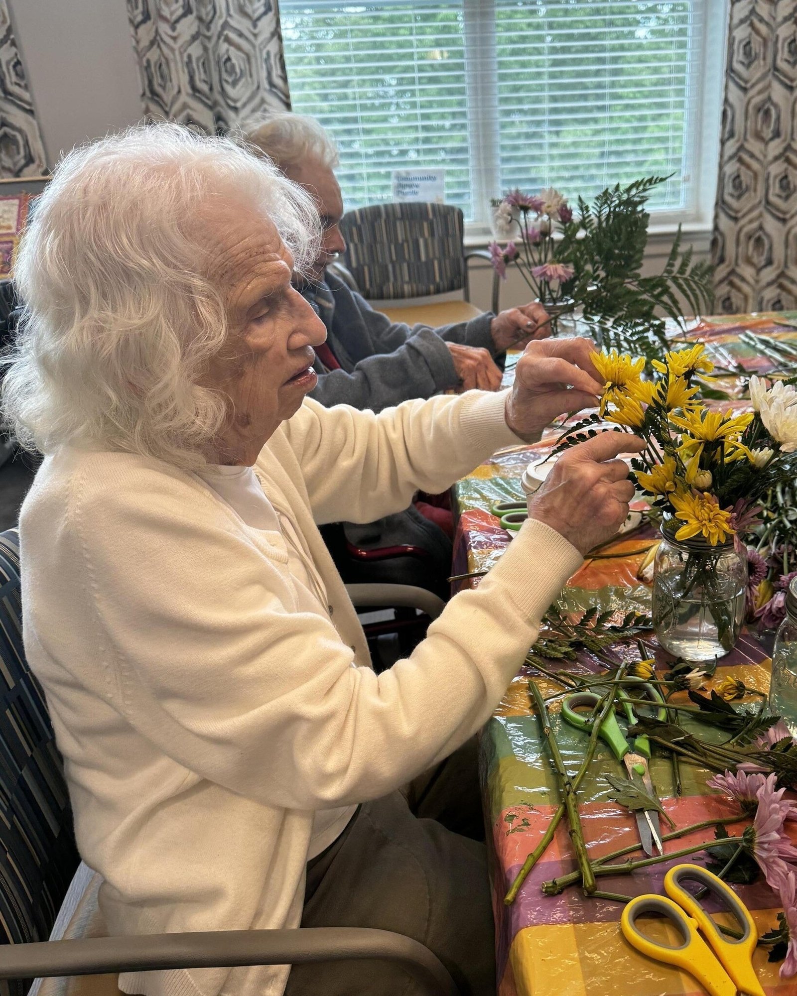 Willistown_Resident arranging flowers