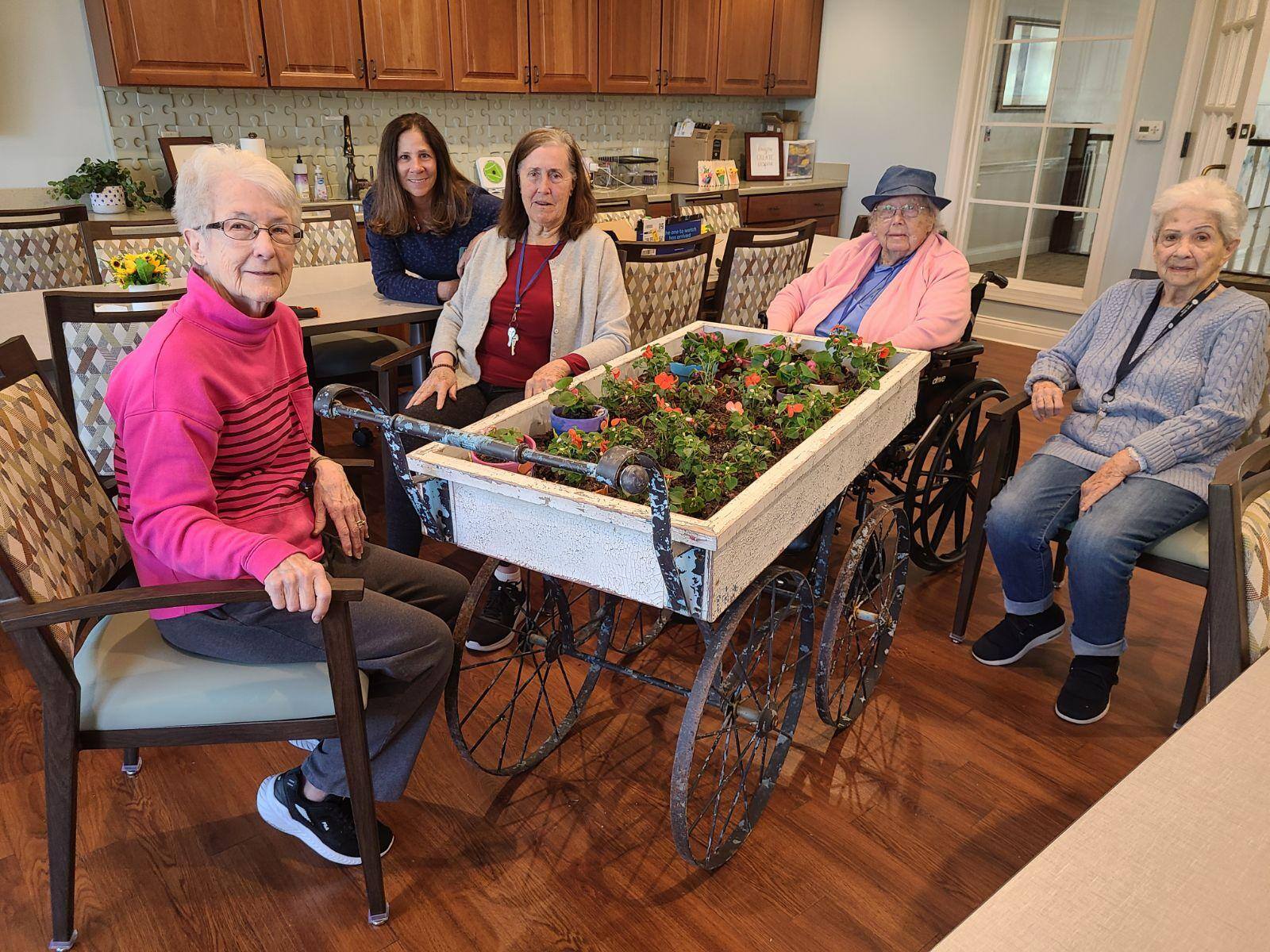 Willistown_Residents posing with their spring plants