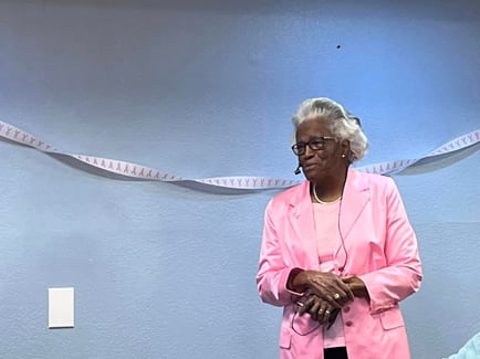 Pearlie Harris speaking