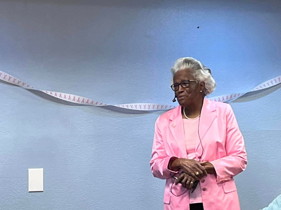 Pearlie Harris speaking