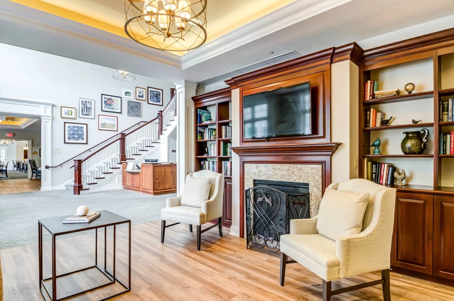 Arbor Terrace Willistown Common Area with fireplace