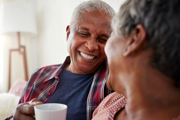 Arbor Terrace Hamilton Mill Residents couple smiling