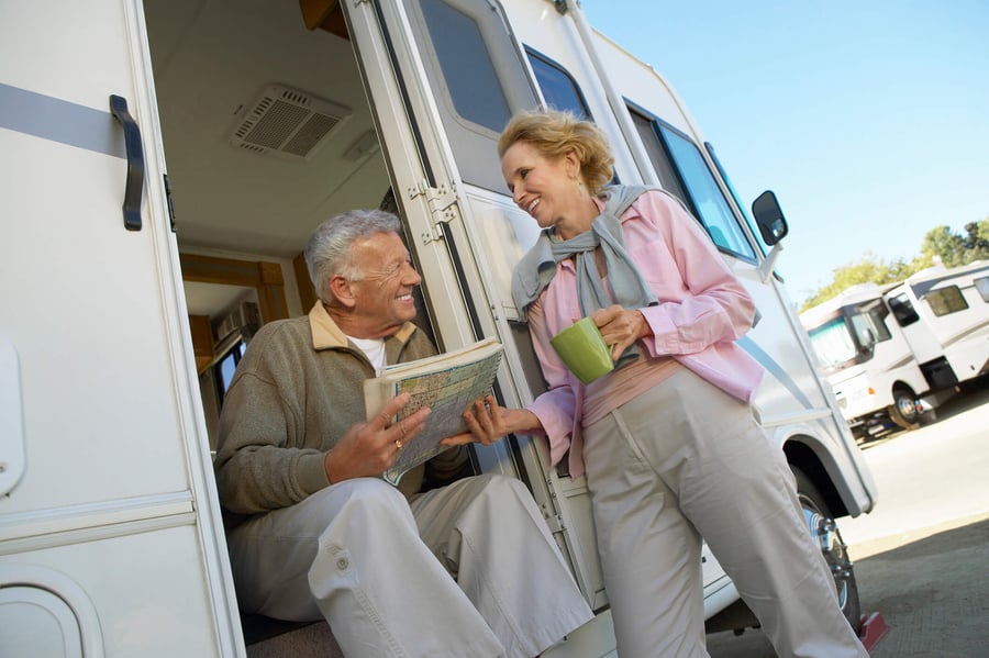 Seniors planning a day trip