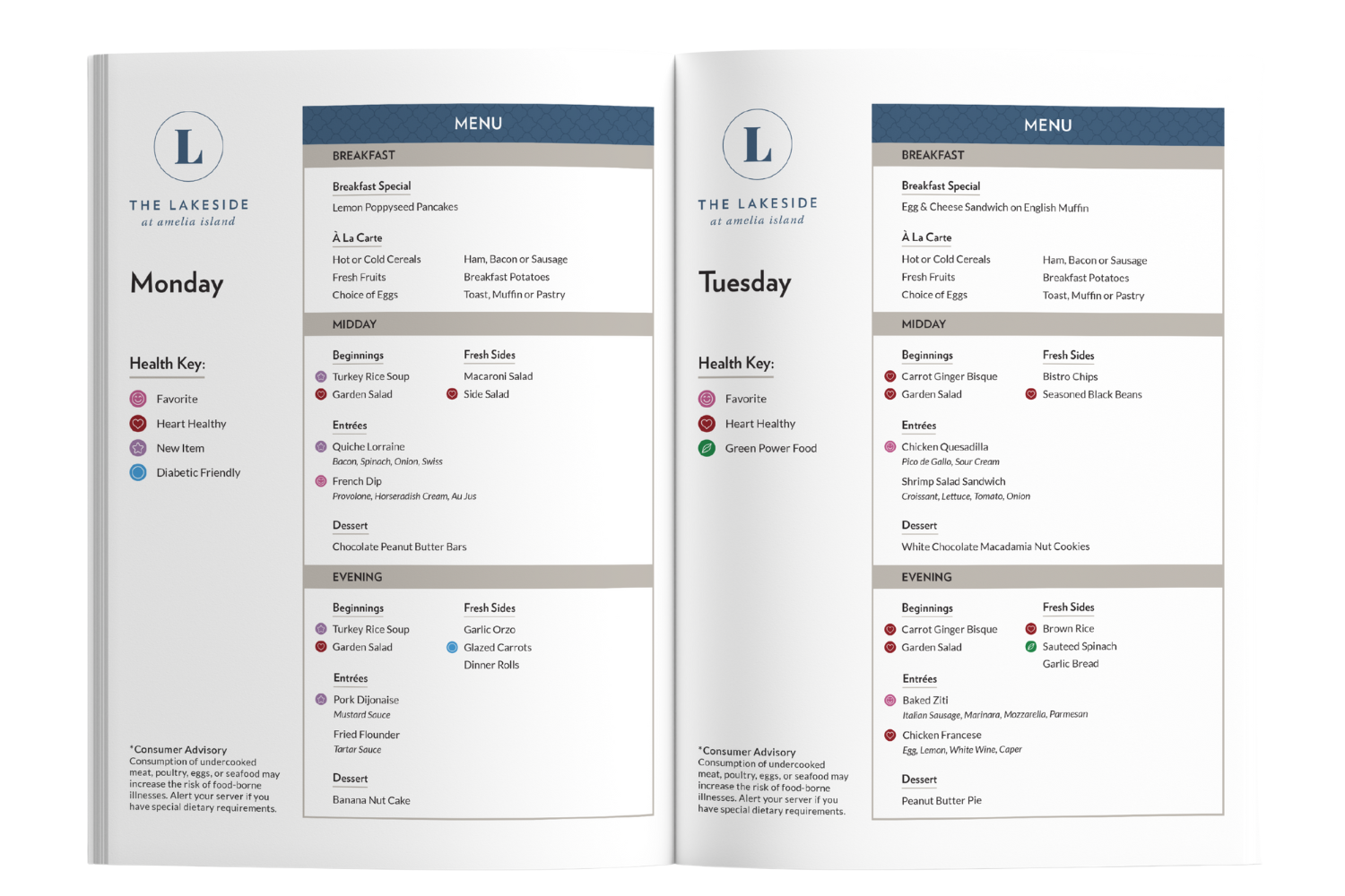 Dining Menu-The Lakeside at Amelia Island