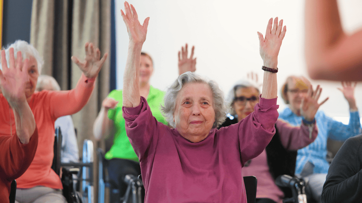 Arbor Terrace Basking Ridge Residents Dancing