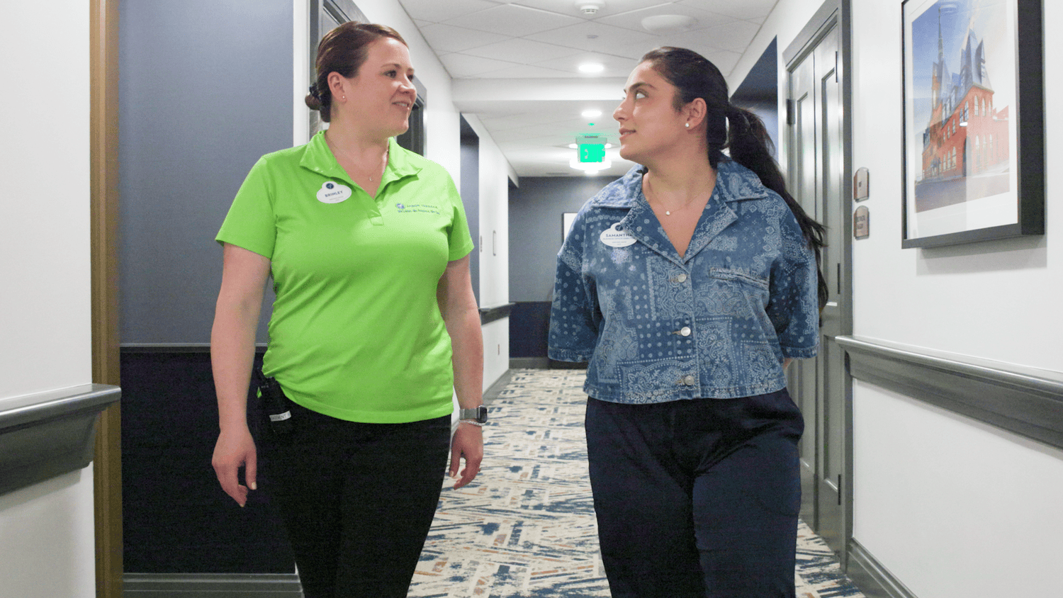 Basking Ridge Staff Members Walking in the Halls 