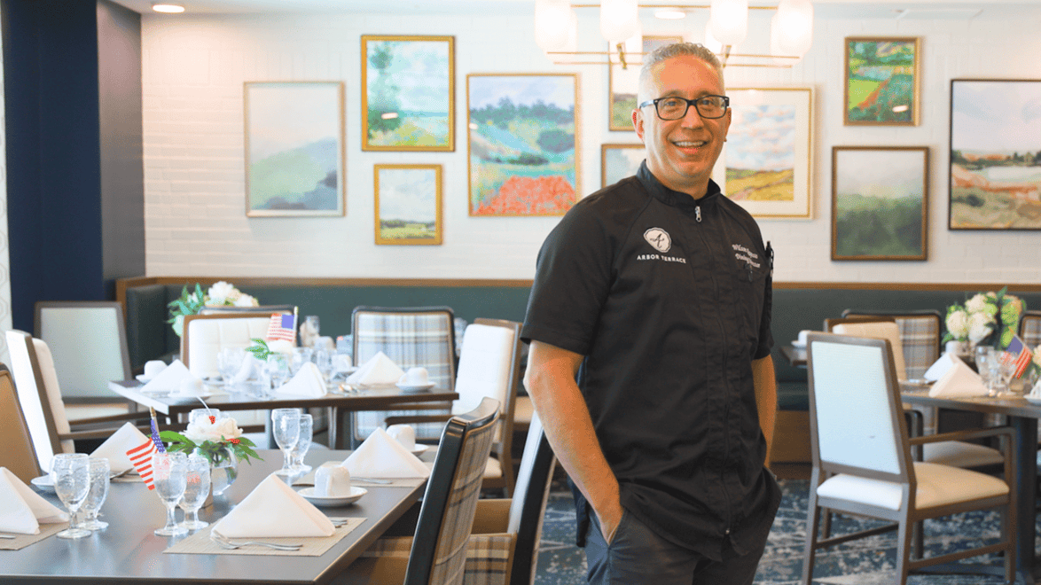 Basking Ridge chef in the dining room