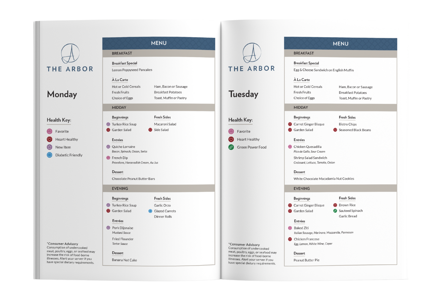 Dining Menu The Arbor