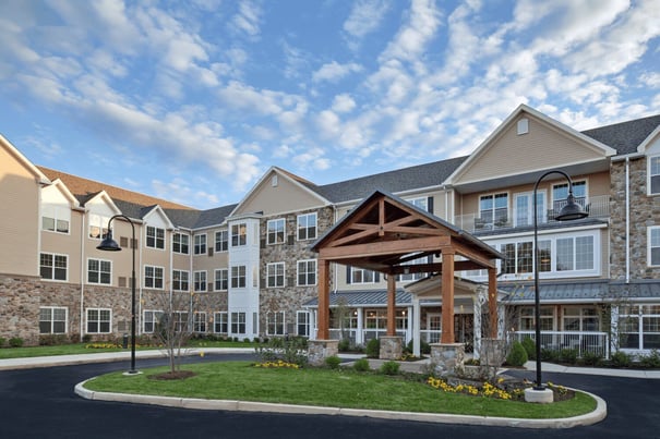 The front entrance of The Solana Doylestown.