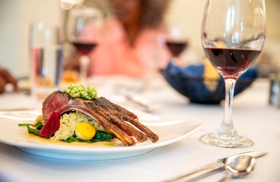 Lamb chop dinner