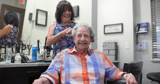 arbor-terrace-lakeway-residents-haircut