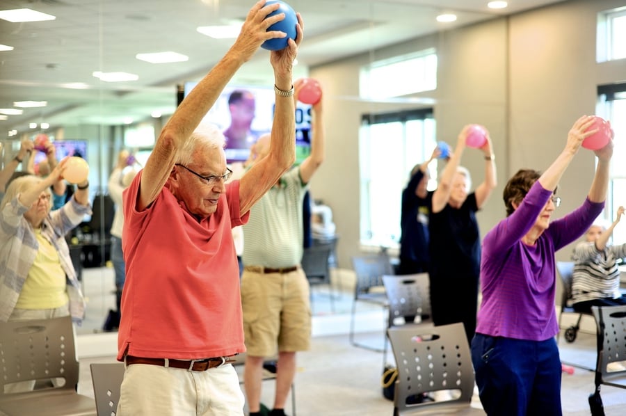 Seniors Engaging in Fitness Activity