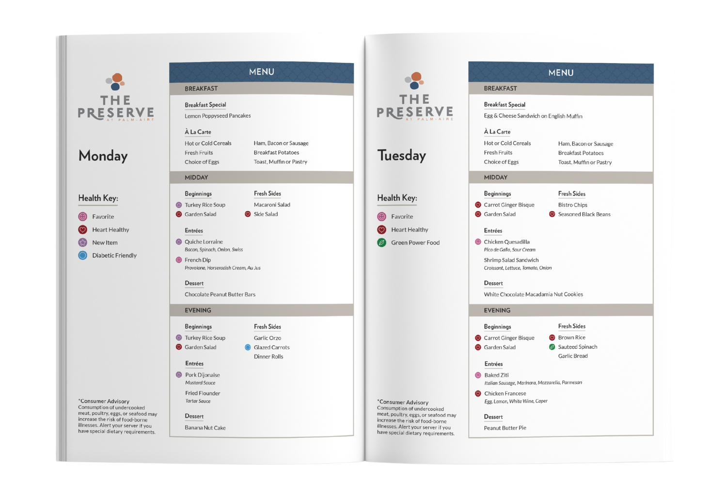 Dining Menu The Preserve