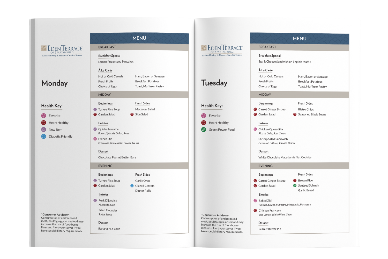 Dining Menu Eden Terrace