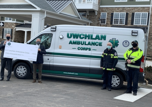 Uwchlan Ambulance holding check