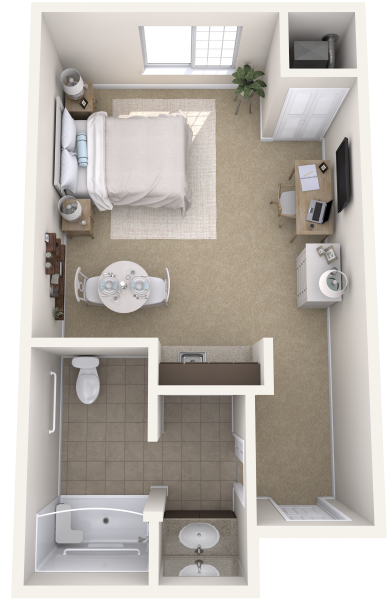 Arbor Terrace Shrewsbury - Studio, 1 bath