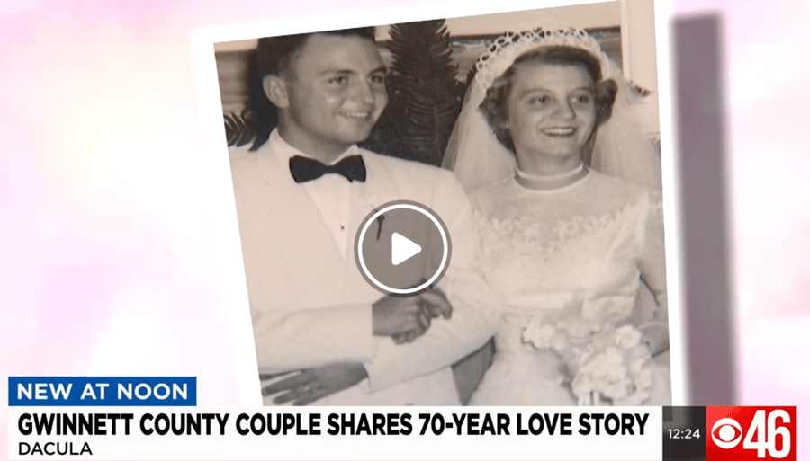 Arbor Terrace Hamilton Mill Residents 70 years of Marriage