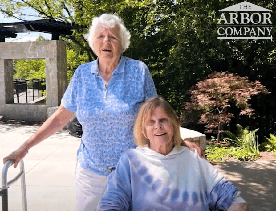 Arbor Terrace Hamilton Mill Residents outside