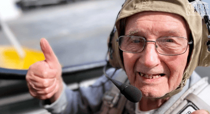 Arbor Terrace Hamilton Mill Resident ready to fly