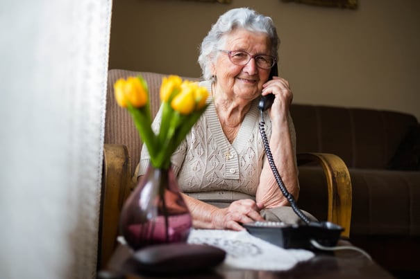 Resident on the phone 