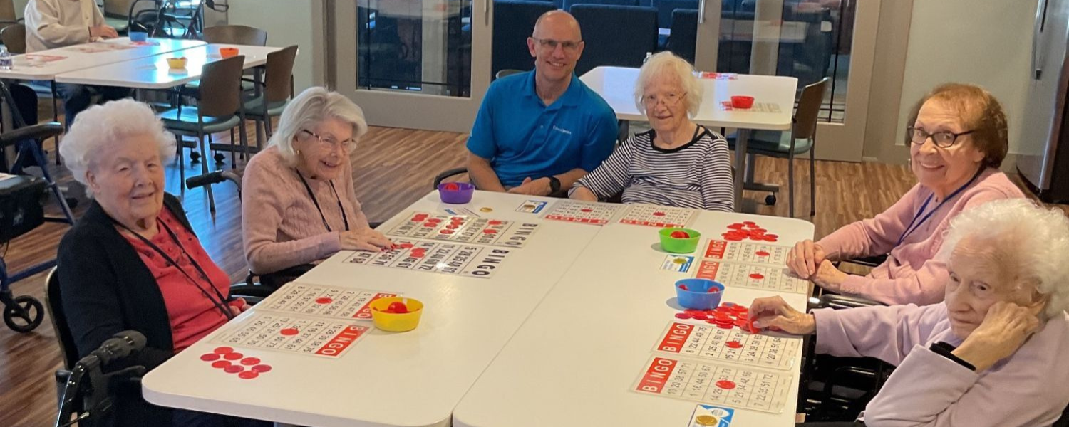 Illinois - seniors enjoying bingo