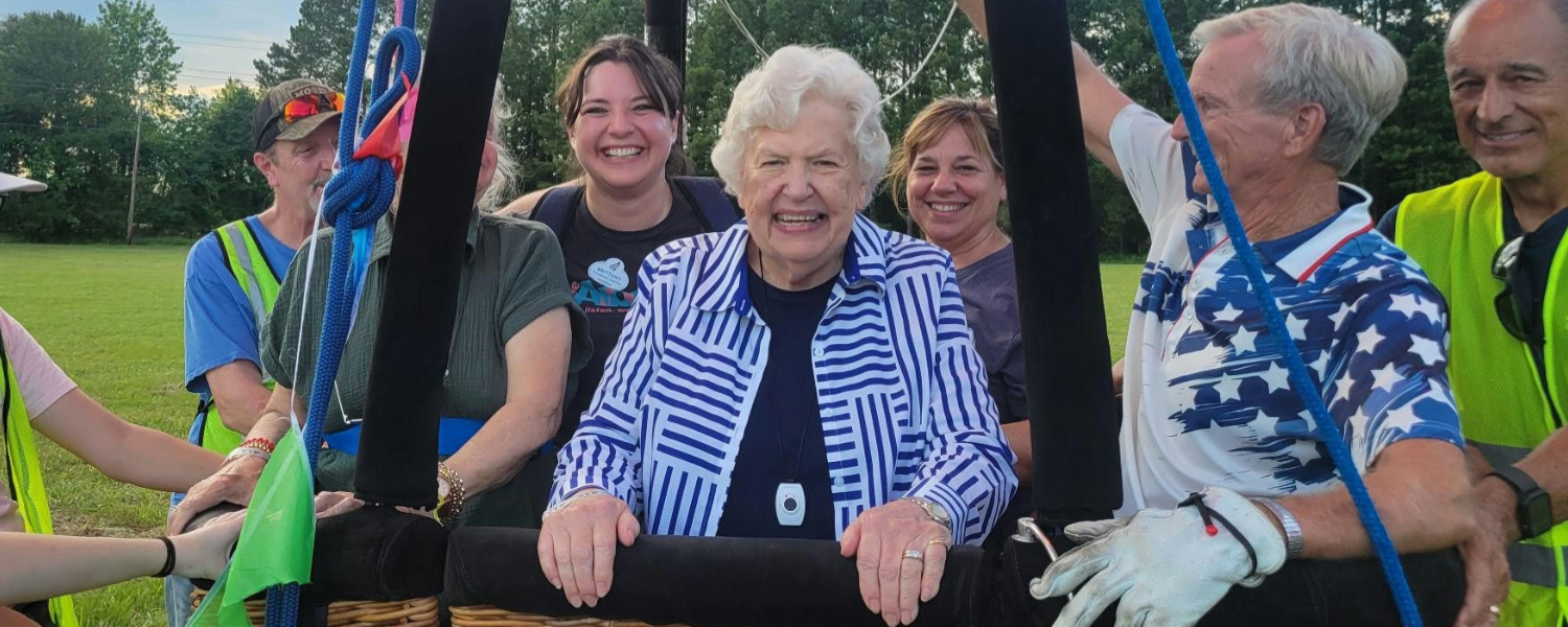 South Carolina - seniors on a hot air balloon ride