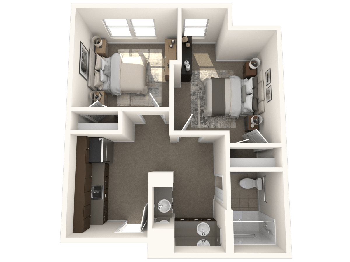 Dementia Care Shared Suite Floor Plan