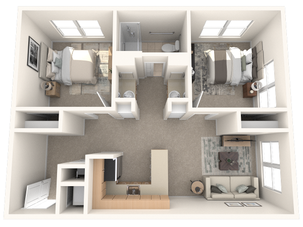 Bridges Two Bedroom Floor Plan