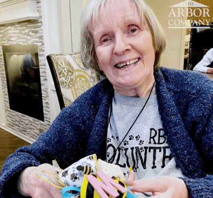 Arbor Terrace Hamilton Mill Resident Smiling 