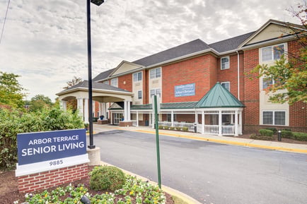 the exterior of a senior living community in Greenbelt, Maryland