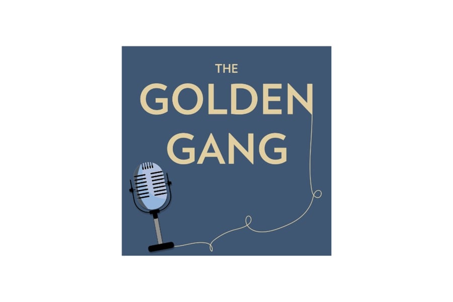 The logo for the Golden Gang Podcast