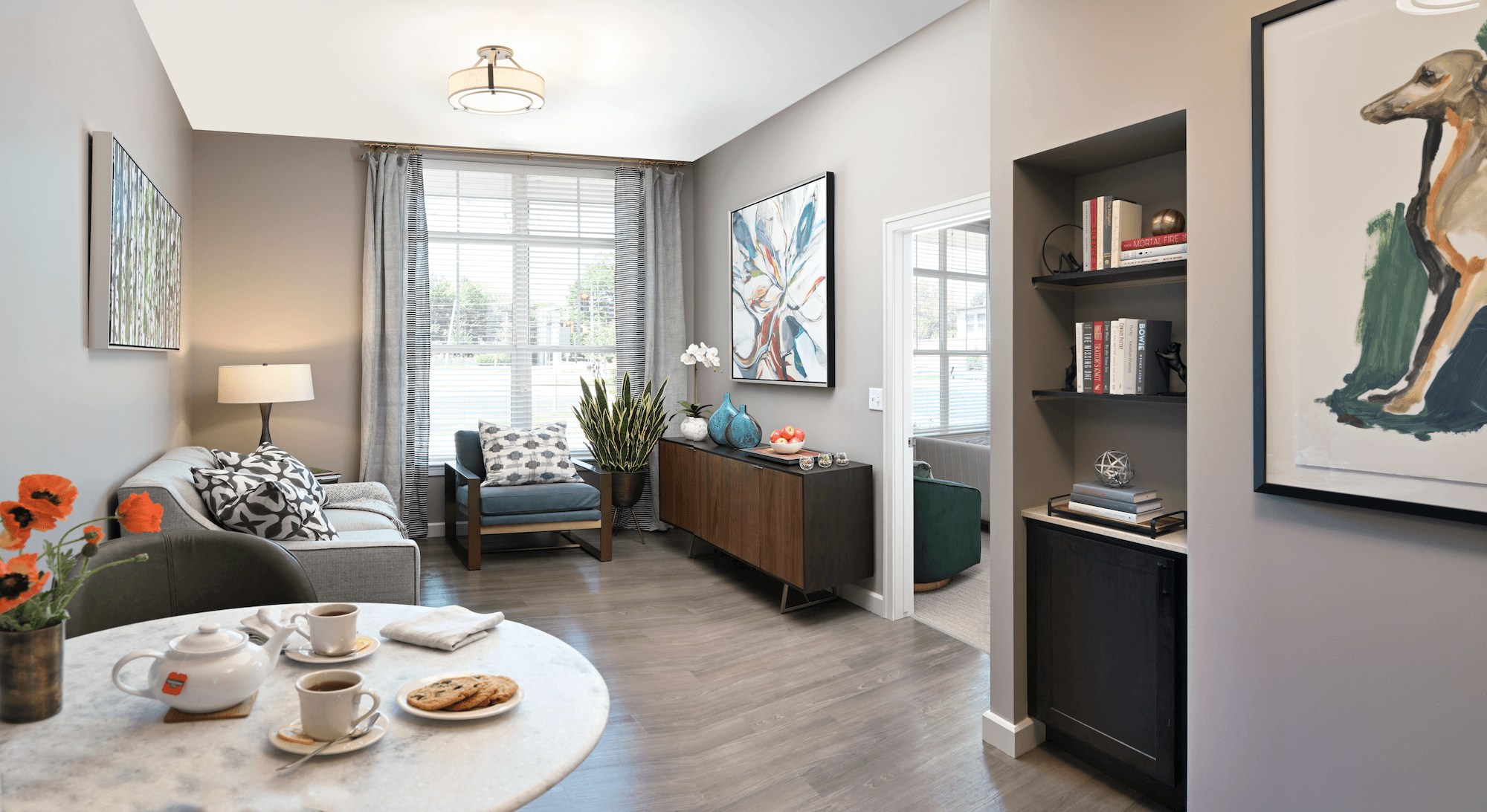 Highland park model-apartment-living-room