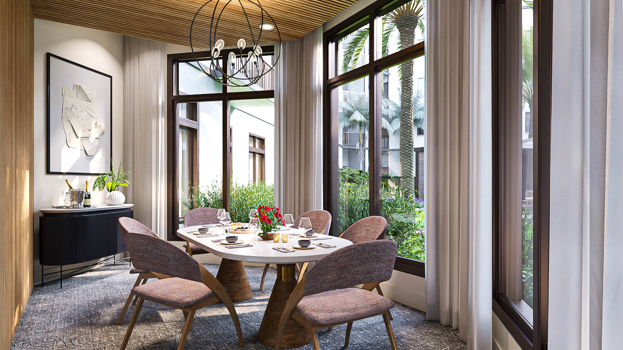 The Arbor at Delray dining room rendering